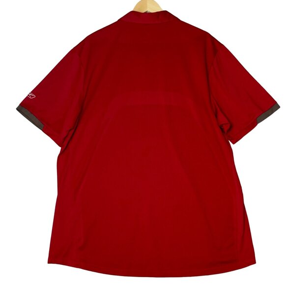 Tampa Bay Buccaneers Reebok Red 1/4 Zip Polo NFL Team Issued Chris Gannon Sz XL - Picture 3 of 9